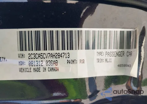 2010 Chrysler 300 Touring/Signature Series/Executive Series from USA, damaged, VIN 2C3CA5CV7AH284713